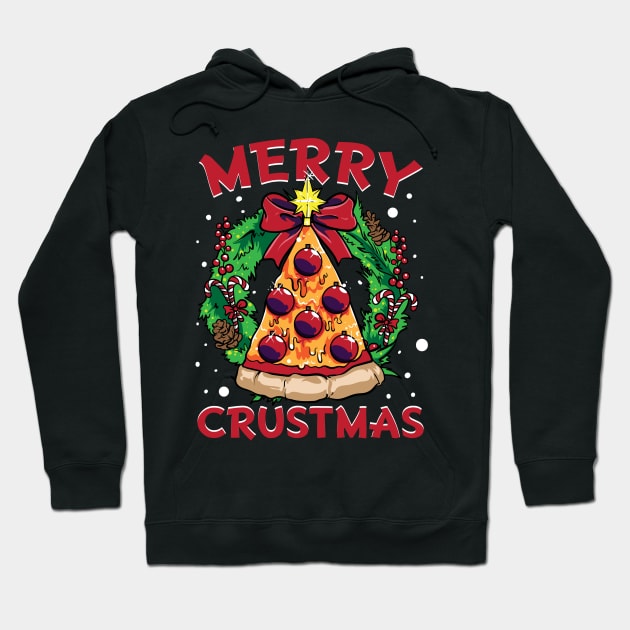 Pizza Christmas Tree Balls Xmas Men Boys Crustmas Gifts Hoodie by Ramadangonim